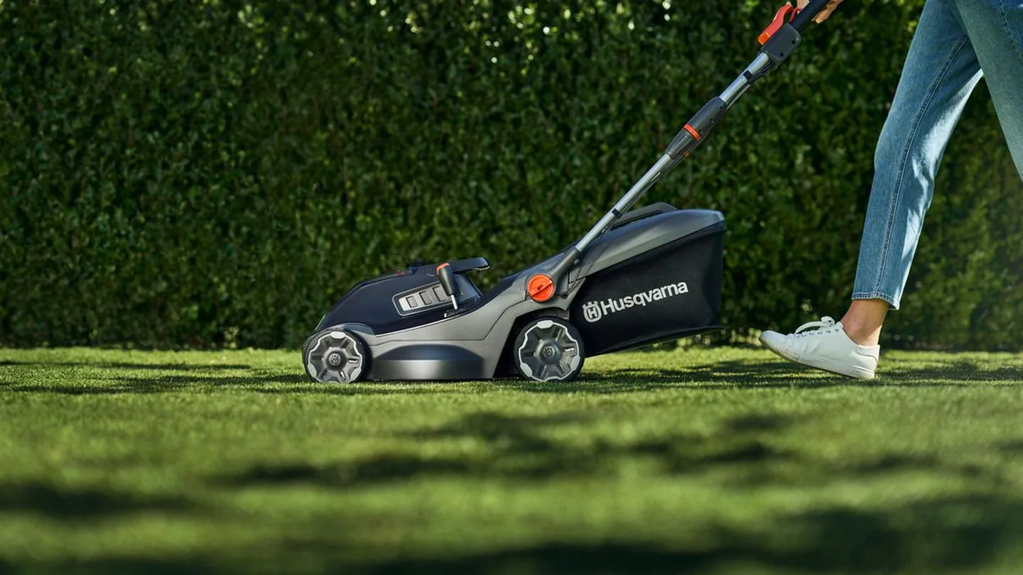 Groundskeeping machinery at work